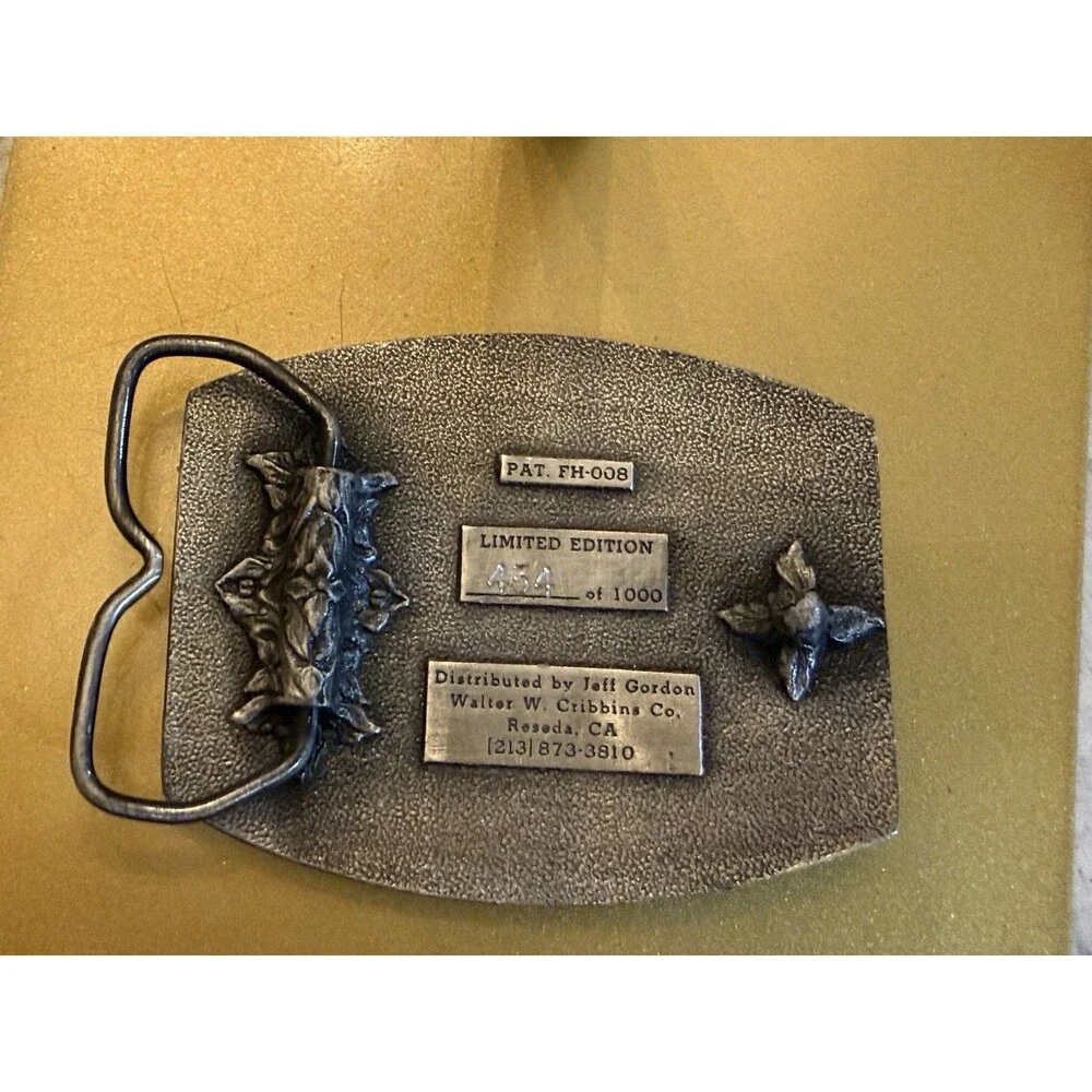 Vintage US Army USAEPG Fort Huachuca AZ Pewter Belt Buckle Walter Cribbins LTD